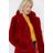 Nasty Gal Red "surfin' Bird Faux Fur Coat"
