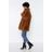 Nasty Gal Brown "surfin' Bird Faux Fur Coat"