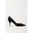 Christian Louboutin Black Cl 80 Pumps Aus Veloursleder Mit Lacklederbesatz