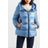 Moncler Blue Daunenjacke Aus Gestepptem Shell Mit Kapuze