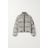 Alexander Wang Gray Wattierte Steppjacke Aus Denim In Acid-waschung