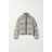 Alexander Wang Gray Quilted Padded Acid-wash Denim Jacket