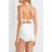 Norma Kamali White Bill Gerafftes Neckholder-bikini-oberteil