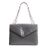 Saint Laurent Gray Large Loulou Matelassé Leather Shoulder Bag