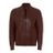 BOSS Brown Numano Nappa Lambskin Dark Red Leather Jacket for men