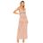 BCBGMAXAZRIA Pink Eve Pleated Gown