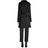 Karl Lagerfeld Black Faux Fur-trim Wool-blend Wrap Coat