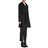 Karl Lagerfeld Black Faux Fur-trim Wool-blend Wrap Coat