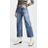 Re/done Blue High Rise Wide Leg Crop Jeans