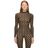 MARINE SERRE Ssense Exclusive Brown All Over Moon Turtleneck