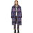 CHARLES JEFFREY LOVERBOY Red And Blue Tartan Doctors Mac Chain Coat