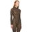 MARINE SERRE Ssense Exclusive Brown All Over Moon Turtleneck