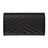 Saint Laurent Black And Gold Large Monogramme Flap Wallet