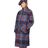 CHARLES JEFFREY LOVERBOY Red And Blue Tartan Doctors Mac Chain Coat