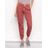 Sundry Red Cotton Twill Zip Jogger