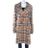 Burberry Natural London Beige Checked Wool Double Breasted Belted Blackheath Coat L