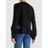 CLU Black Ruffle Hem Cotton Sweatshirt