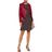 MICHAEL Michael Kors Red Belted Leather Biker Jacket Claret
