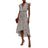 W118 by Walter Baker Multicolor Lace-up Ruffled Snake-print Crepe Dress Neutral