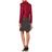 MICHAEL Michael Kors Red Belted Leather Biker Jacket Claret