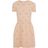 Valentino Pink Flared Floral-appliquéd Ponte Mini Dress Neutral