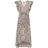 W118 by Walter Baker Multicolor Lace-up Ruffled Snake-print Crepe Dress Neutral