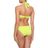 Seafolly Yellow Twist-front Neon Halterneck Bikin Top Chartreuse
