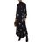Ganni Lorita Floral-print Georgette Maxi Wrap Dress Black
