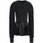 Ann Demeulemeester Crinkled Satin-paneled French Cotton-terry Sweatshirt Black