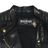 Chaqueta en cuero negro Balmain de color Black