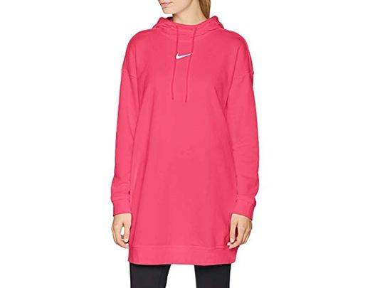 Nike Swoosh Hoodie Crop Ft Felpa con Cappuccio Donna
