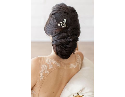Brides Hairpins Ameenah Floral Crystal Pin Lyst