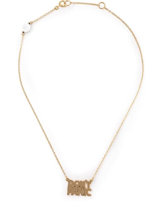 Marc By Marc Jacobs Metallic 'don't Panic' Necklace