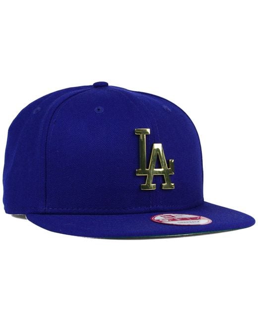 KTZ Los Angeles Dodgers League O'gold 9fifty Snapback Cap in Blue