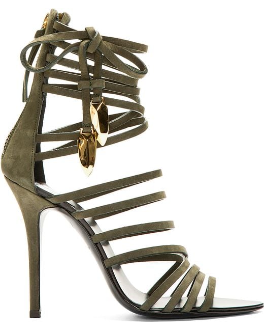 Olive green sandal heels clearance