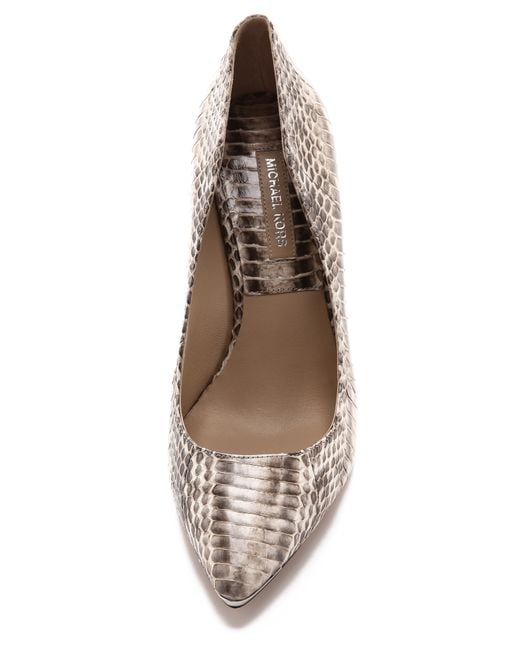 Michael Kors Avra Snakeskin Pumps Natural in Brown Lyst Canada