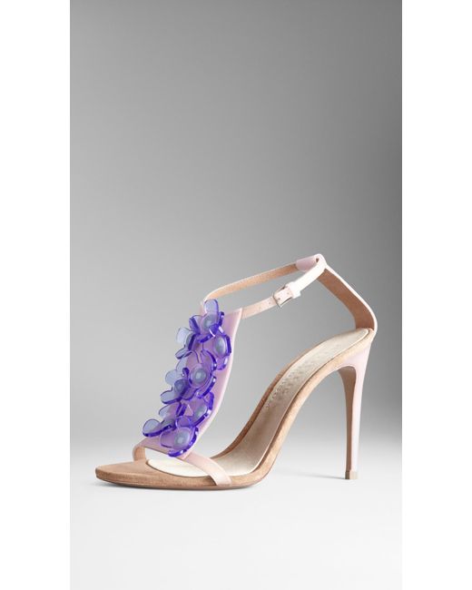 Burberry Transparent Flower Sandals in 