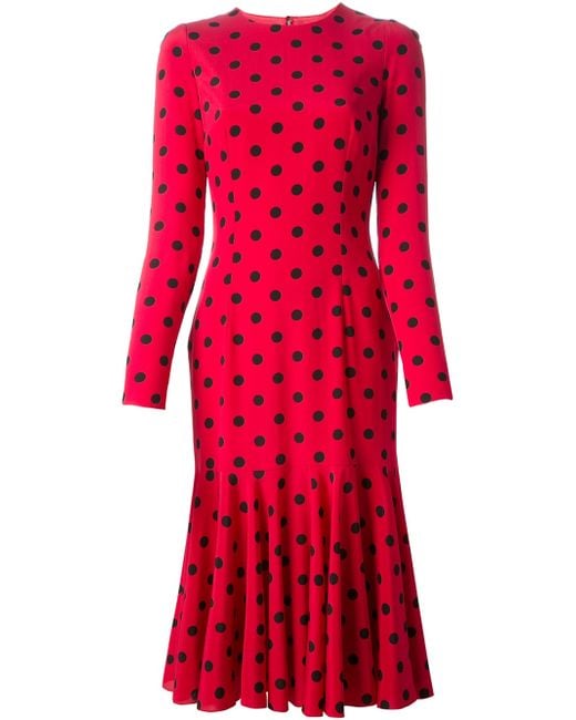 Dolce & Gabbana Red Polka Dot Dress