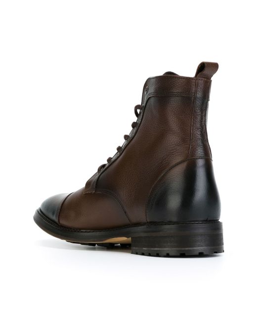 Armani Jeans Lace-up Boots in Brown for Men | Lyst