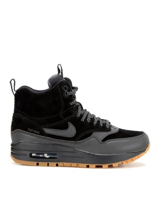 Nike Air Max 1 Mid Sneaker Boots in Black | Lyst