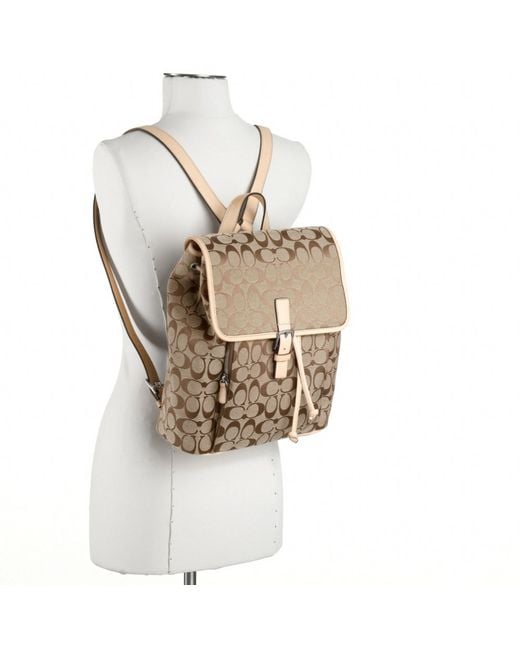COACH Signature Backpack in Natural Lyst