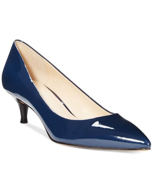 Nine West Illumie Kitten Heel Pumps in Blue | Lyst