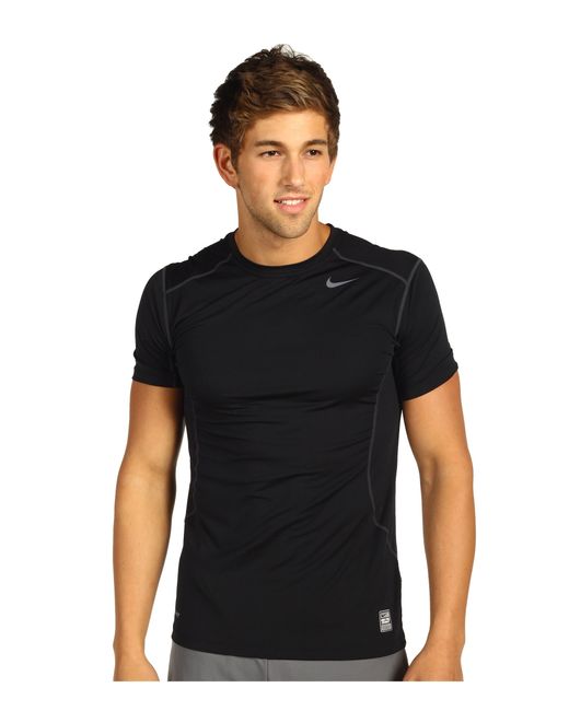 Nike Pro Combat Fitted 2 0 S S Crew In Black For Men Lyst
