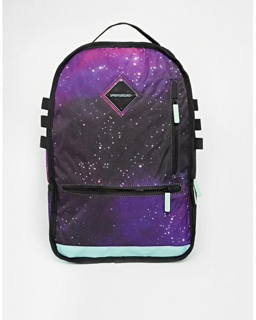 Sprayground Purple Backpack Galaxy for men