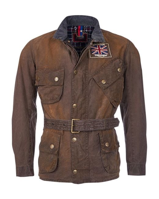 Barbour Brown Triumph Legend Wax Jacket for men