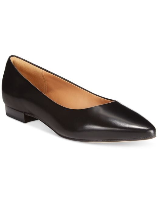 Clarks Black Artisan Women's Corabeth Abby Pointed Toe Flats