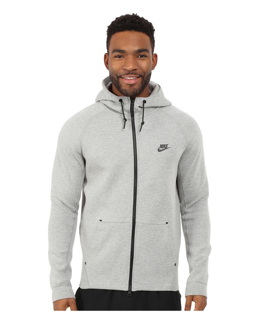 Shop Nike Tech Fleece Full-Zip Hoodie CU4489-063 grey