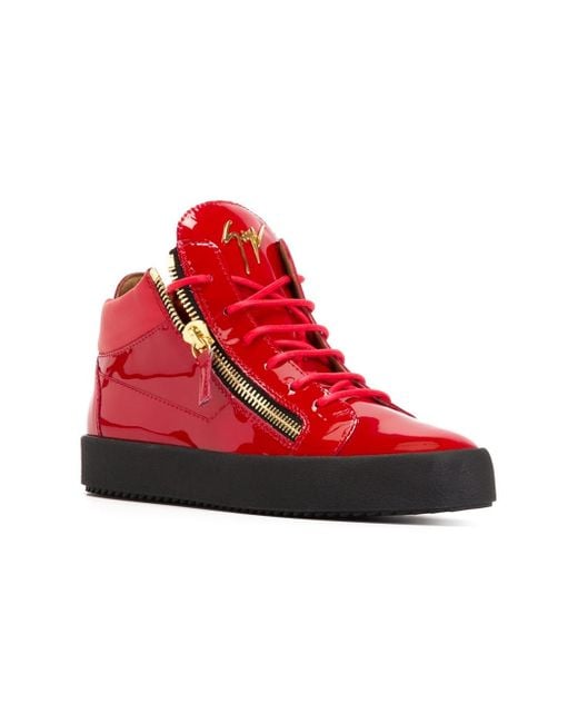 Giuseppe Zanotti 'vegas' Hi-top Sneakers in Red for Men | Lyst