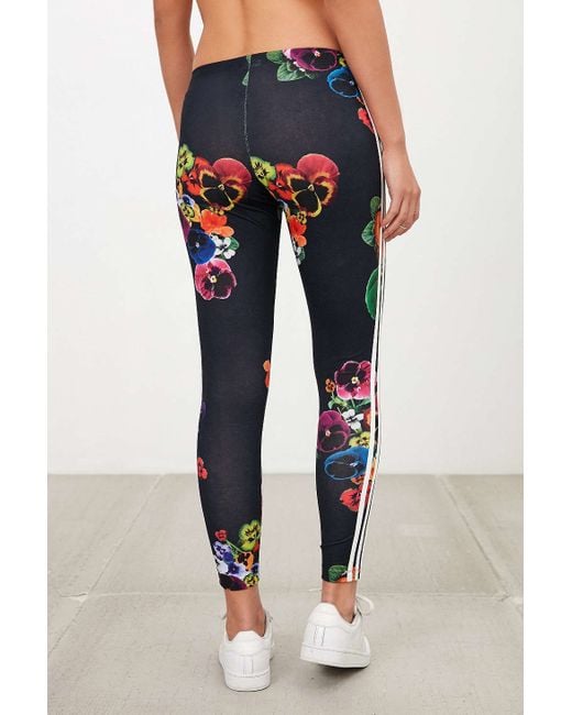 adidas Originals Originals Floral Print Legging in Black | Lyst