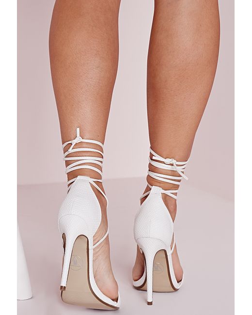 white barely there sandals low heel